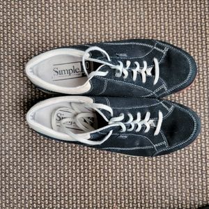 Simple black suede shoes